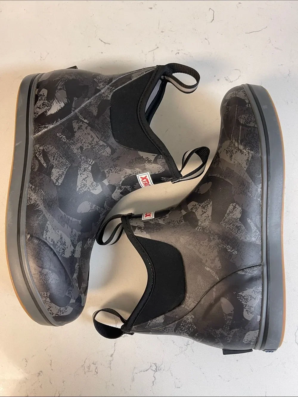 XTRATUF Women's Black Camo Ankle Deck Boot Size 10